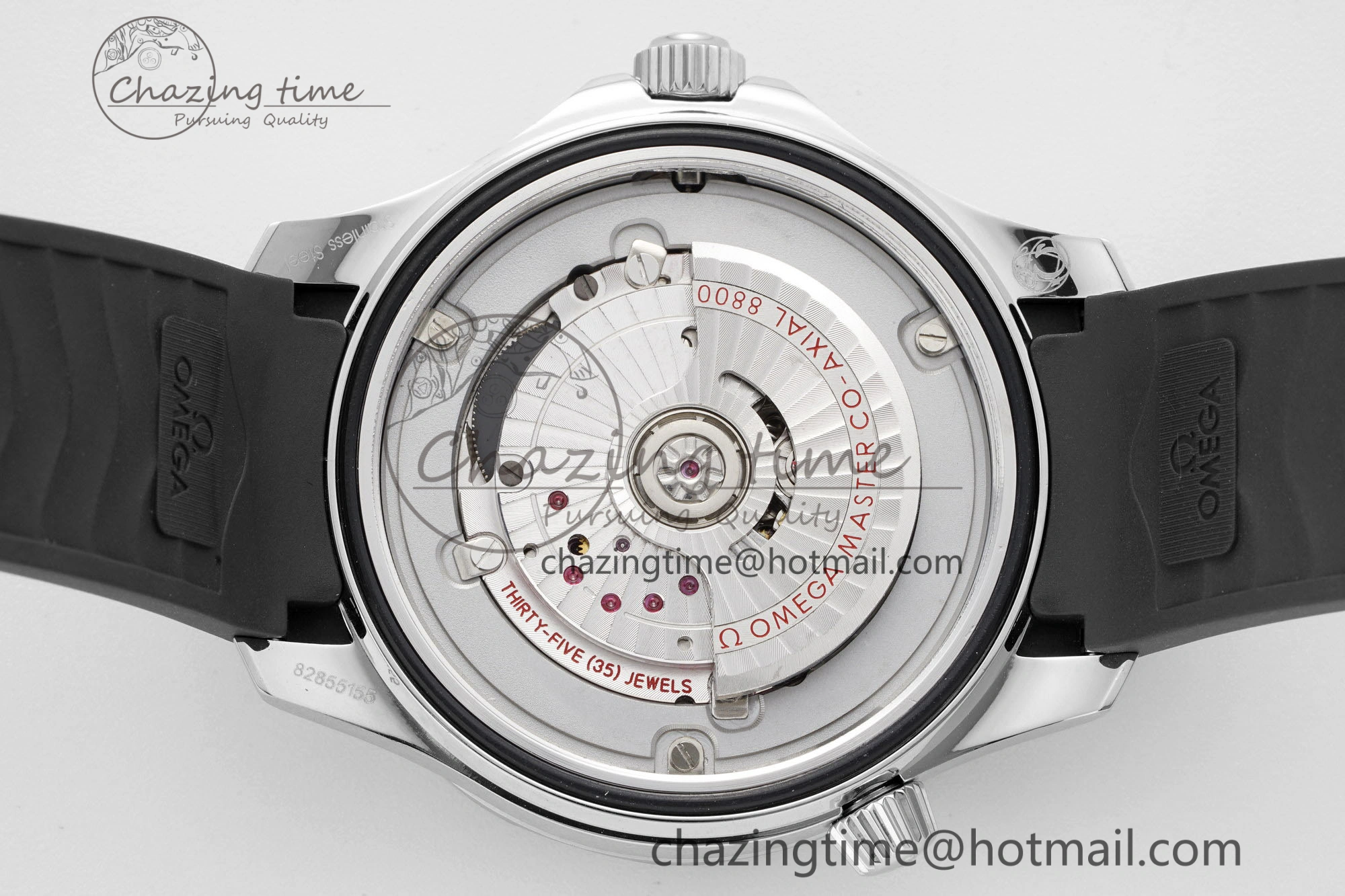 Seamaster Diver 300M ZF 1:1 Best Edition Black Ceramic Black Dial on Black Rubber Strap A8800