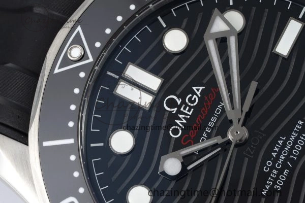 Seamaster Diver 300M ZF 1:1 Best Edition Black Ceramic Black Dial on Black Rubber Strap A8800