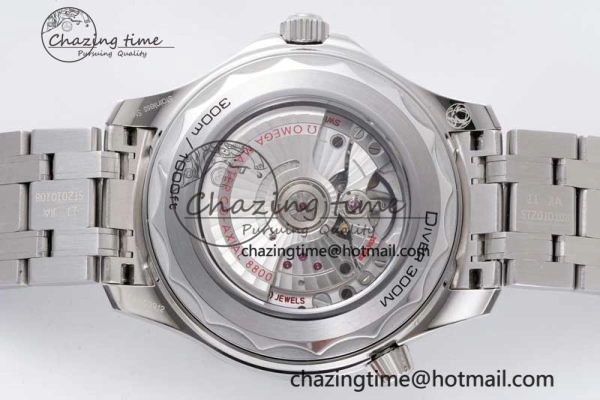Seamaster Diver 300M ZF 1:1 Best Edition Black Ceramic Black Dial on SS Bracelet A8800