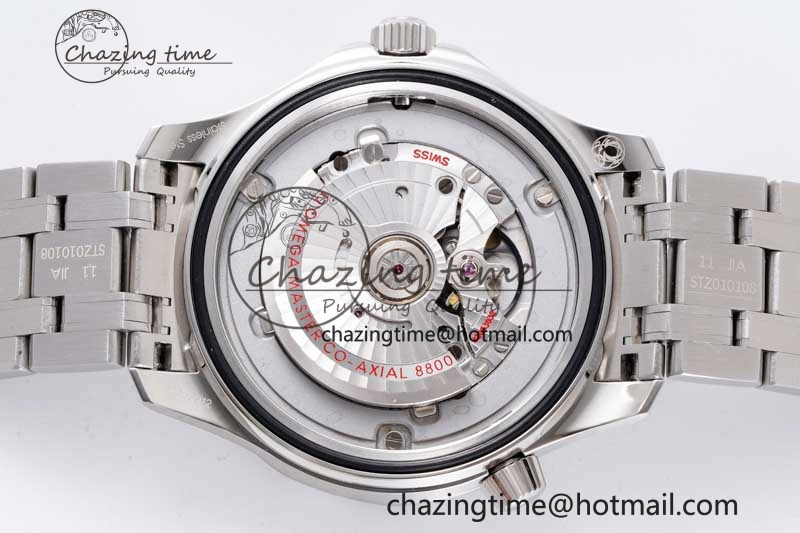 Seamaster Diver 300M ZF 1:1 Best Edition Black Ceramic Black Dial on SS Bracelet A8800