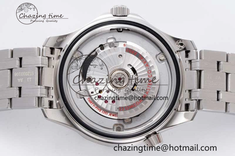 Seamaster Diver 300M ZF 1:1 Best Edition Black Ceramic Black Dial on SS Bracelet A8800