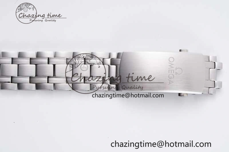 Seamaster Diver 300M ZF 1:1 Best Edition Black Ceramic White Dial on SS Bracelet A8800