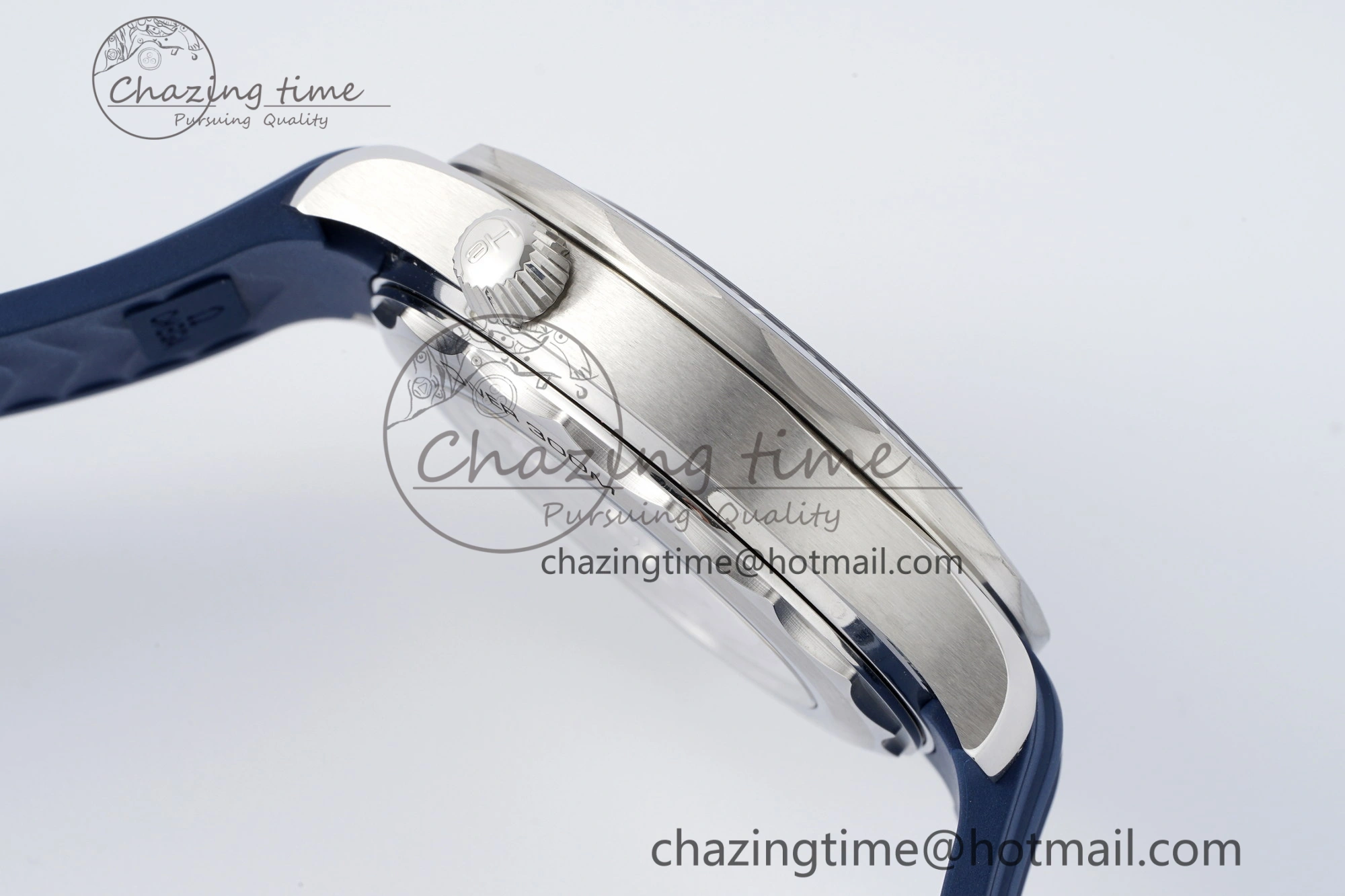 Seamaster Diver 300M ZF 1:1 Best Edition Blue Ceramic Gray Dial on Blue Rubber Strap A8800