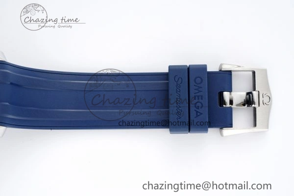 Seamaster Diver 300M ZF 1:1 Best Edition Blue Ceramic Gray Dial on Blue Rubber Strap A8800
