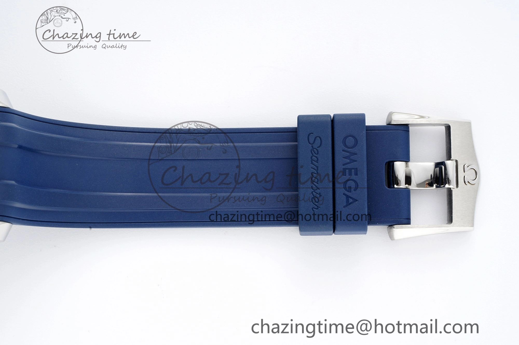 Seamaster Diver 300M ZF 1:1 Best Edition Blue Ceramic Gray Dial on Blue Rubber Strap A8800