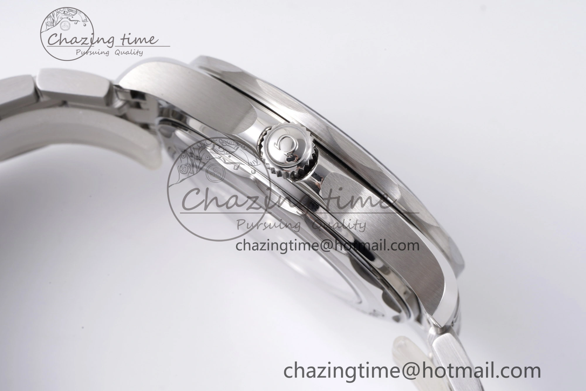 Seamaster Diver 300M ZF 1:1 Best Edition Blue Ceramic Gray Dial on SS Bracelet A8800