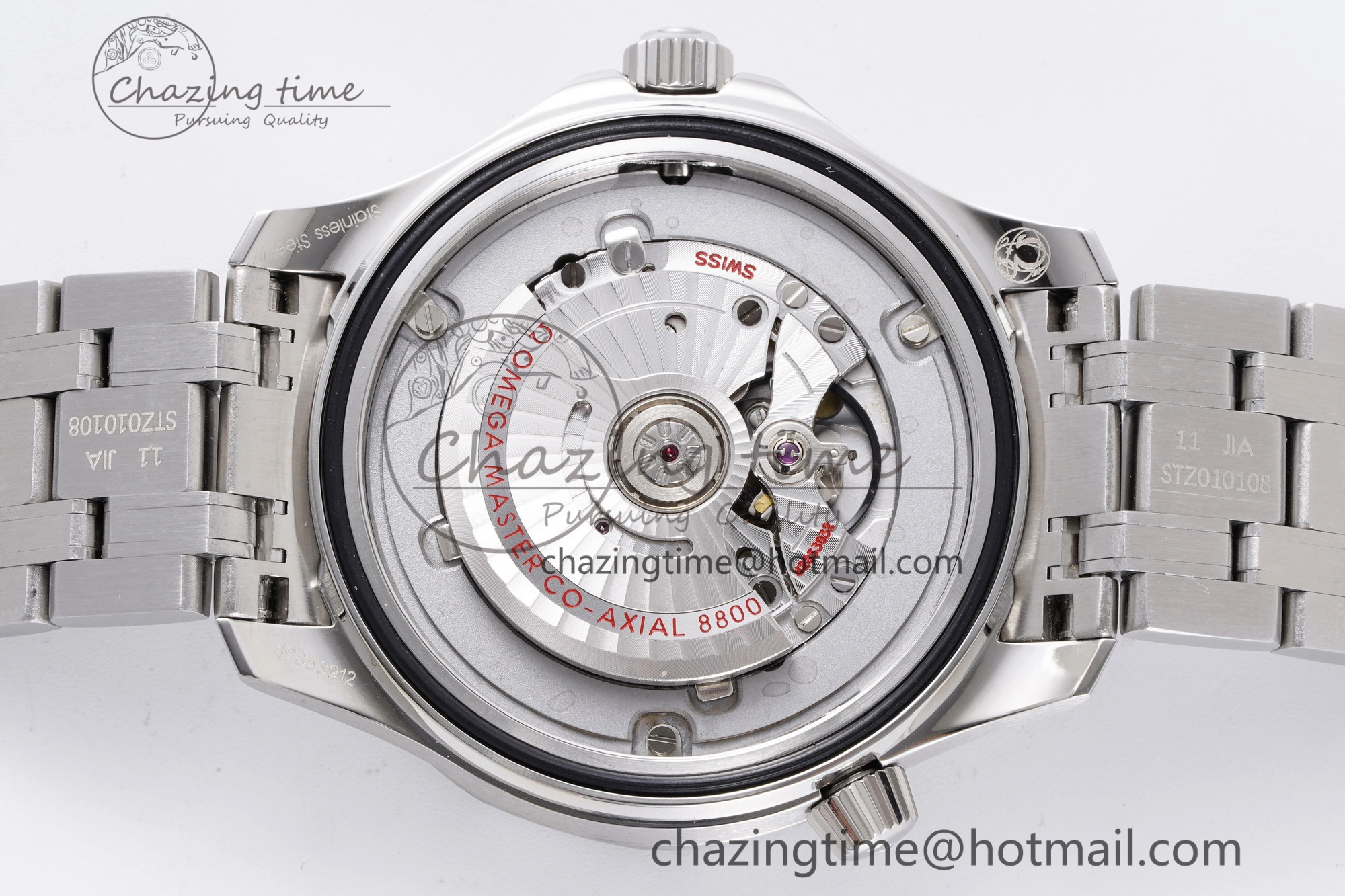 Seamaster Diver 300M ZF 1:1 Best Edition Blue Ceramic Gray Dial on SS Bracelet A8800