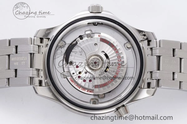 Seamaster Diver 300M ZF 1:1 Best Edition Blue Ceramic Gray Dial on SS Bracelet A8800