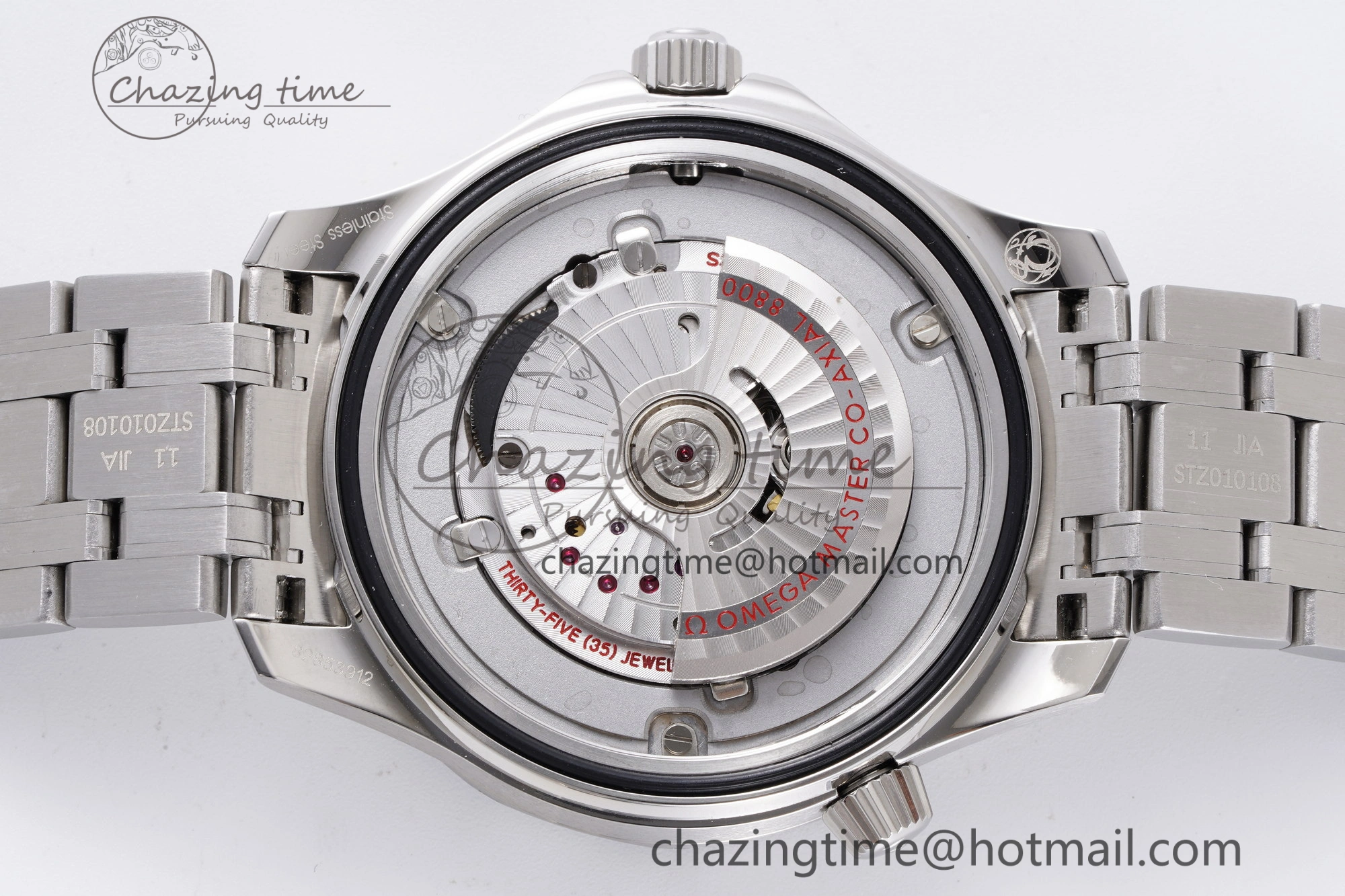 Seamaster Diver 300M ZF 1:1 Best Edition Blue Ceramic Gray Dial on SS Bracelet A8800
