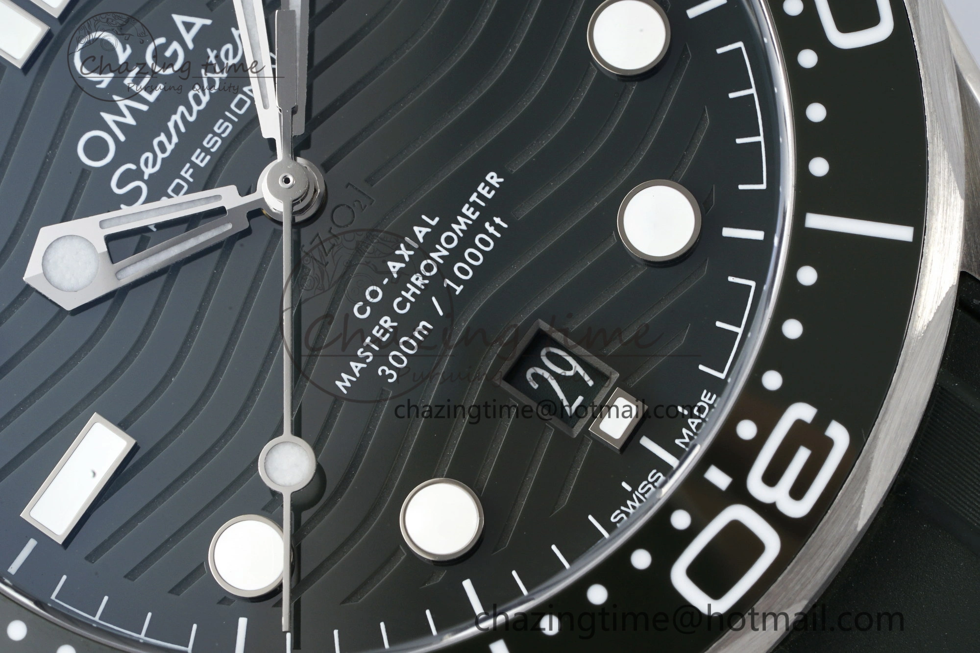Seamaster Diver 300M ZF 1:1 Best Edition Green Ceramic Green Dial on Green Rubber Strap A8800