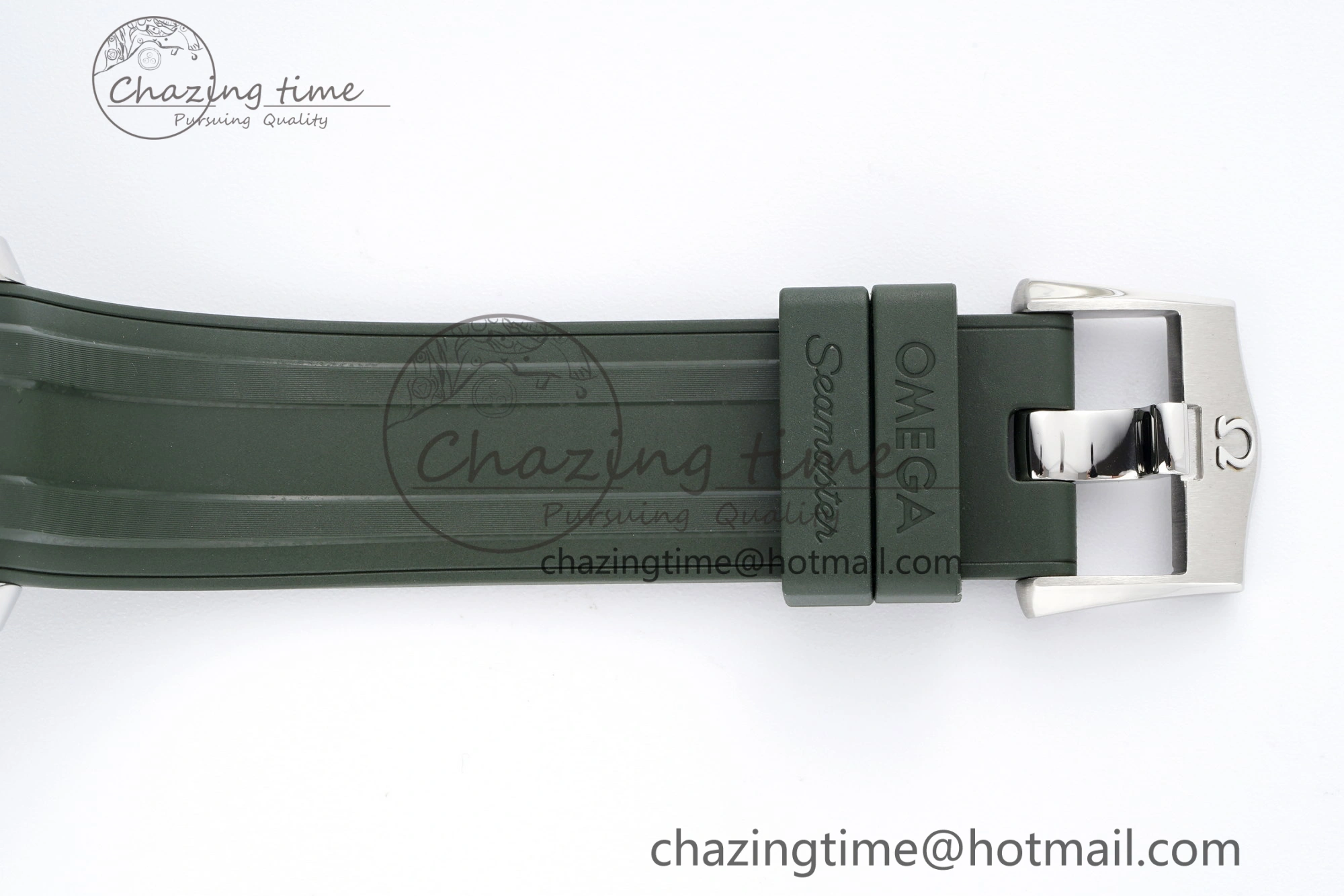 Seamaster Diver 300M ZF 1:1 Best Edition Green Ceramic Green Dial on Green Rubber Strap A8800