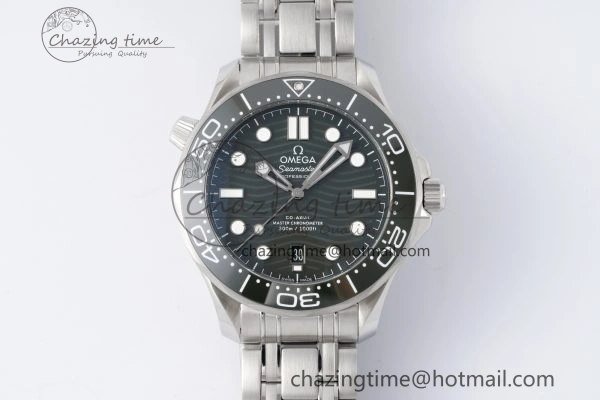Seamaster Diver 300M ZF 1:1 Best Edition Green Ceramic Green Dial on SS Bracelet A8800