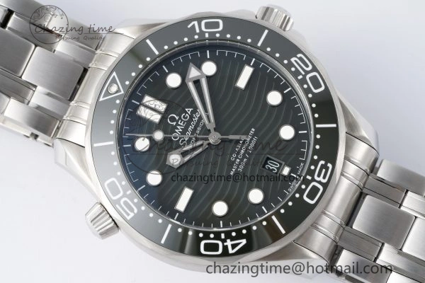 Seamaster Diver 300M ZF 1:1 Best Edition Green Ceramic Green Dial on SS Bracelet A8800