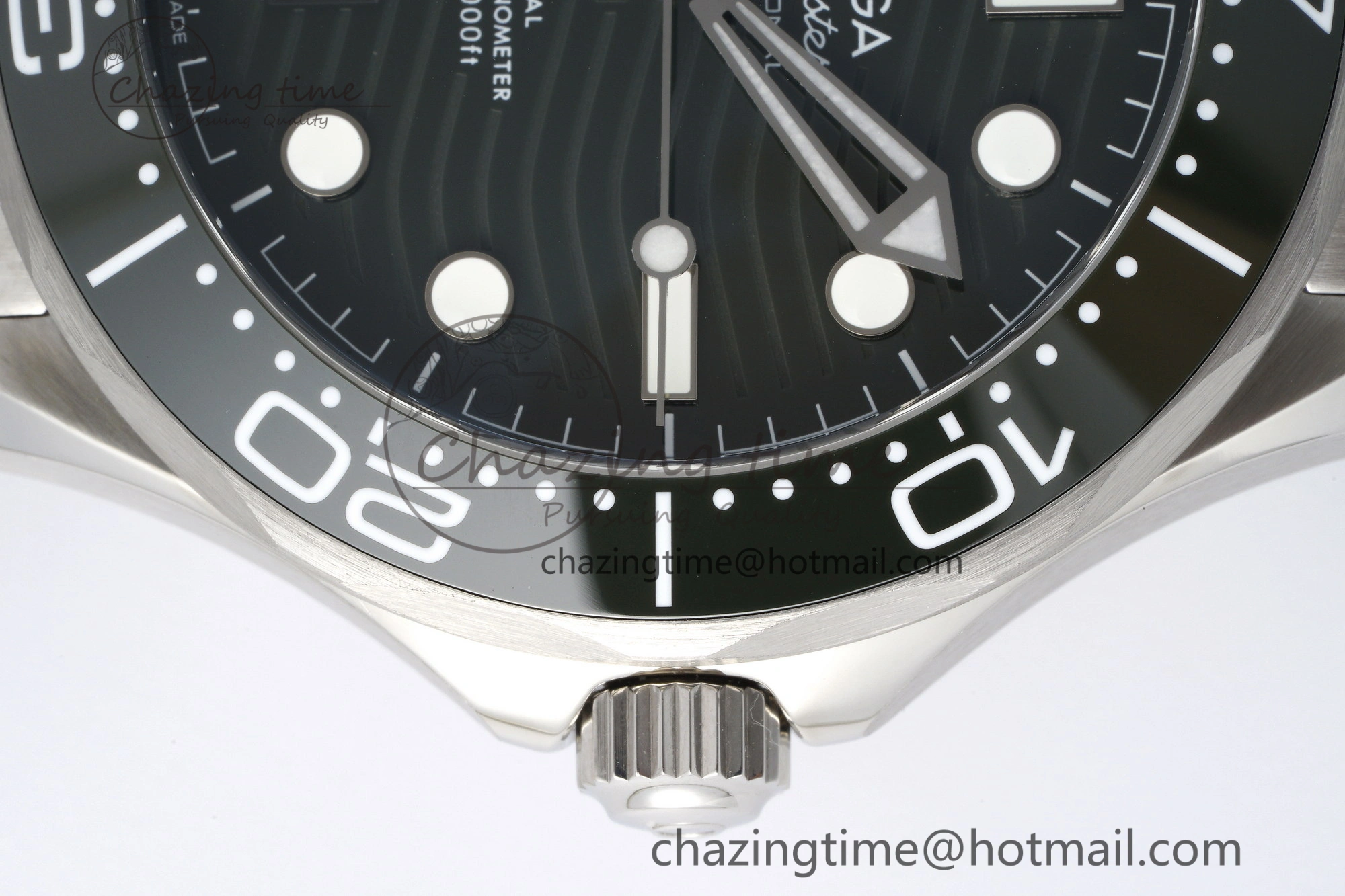 Seamaster Diver 300M ZF 1:1 Best Edition Green Ceramic Green Dial on SS Bracelet A8800