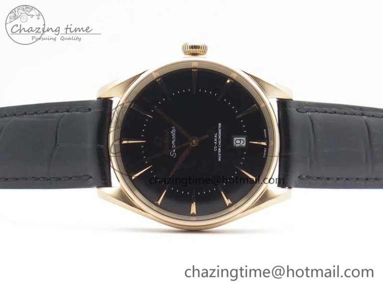Seamaster Edizione Venezia RG Best Edition Black Dial On Leather Strap A8800