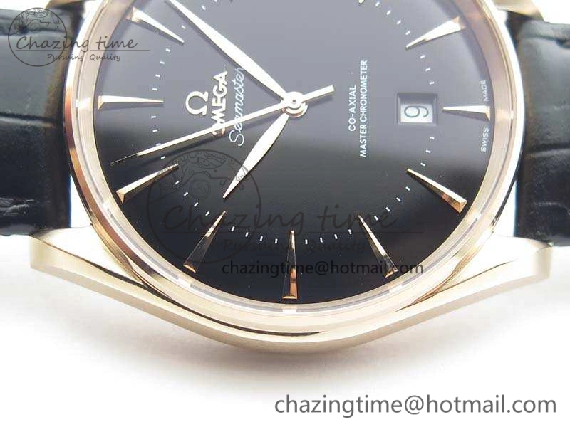 Seamaster Edizione Venezia RG Best Edition Black Dial On Leather Strap A8800