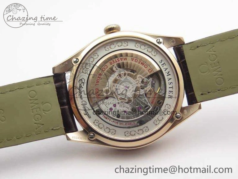 Seamaster Edizione Venezia RG Best Edition Black Dial On Leather Strap A8800