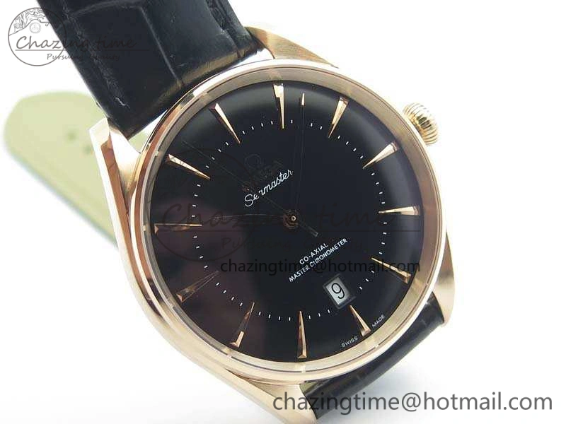 Seamaster Edizione Venezia RG Best Edition Black Dial On Leather Strap A8800