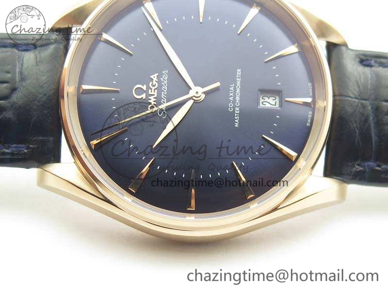 Seamaster Edizione Venezia RG Best Edition Blue Dial On Leather Strap A8800