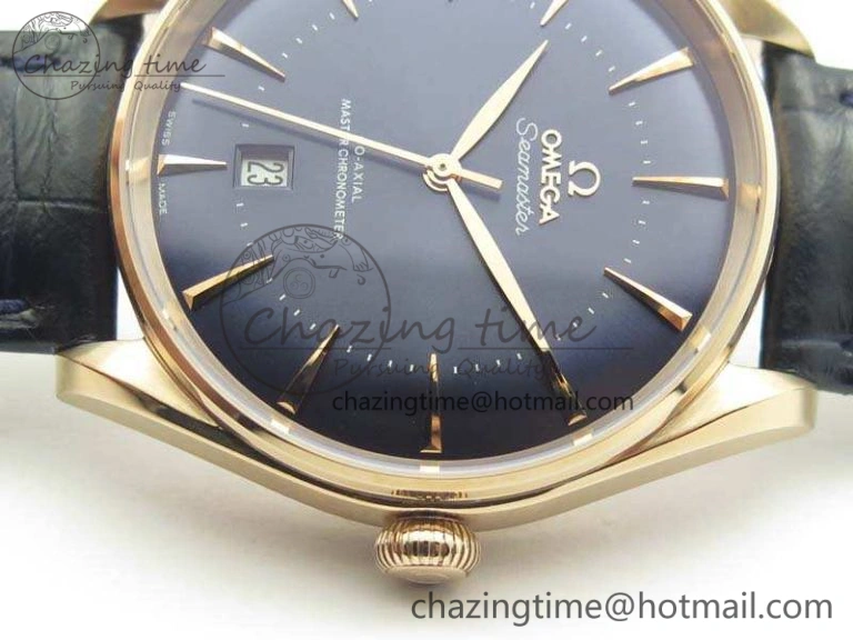 Seamaster Edizione Venezia RG Best Edition Blue Dial On Leather Strap A8800