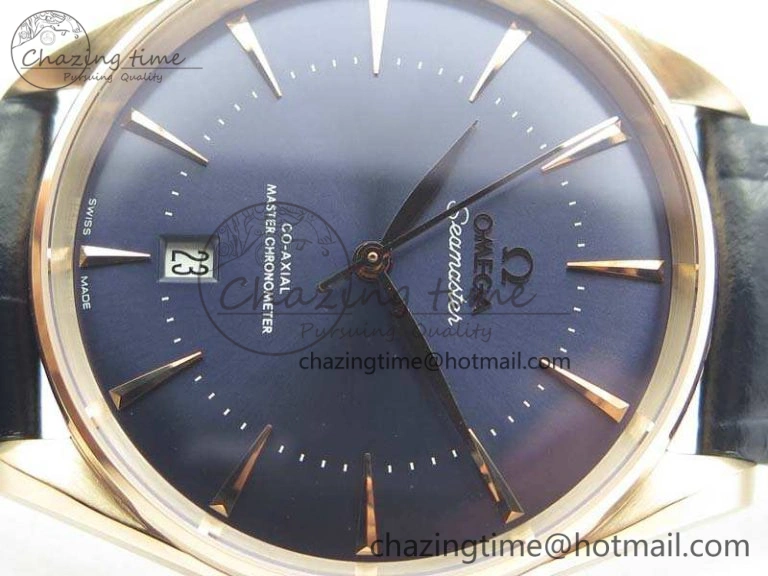 Seamaster Edizione Venezia RG Best Edition Blue Dial On Leather Strap A8800