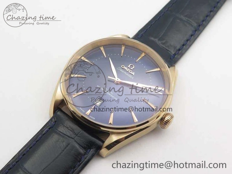 Seamaster Edizione Venezia RG Best Edition Blue Dial On Leather Strap A8800
