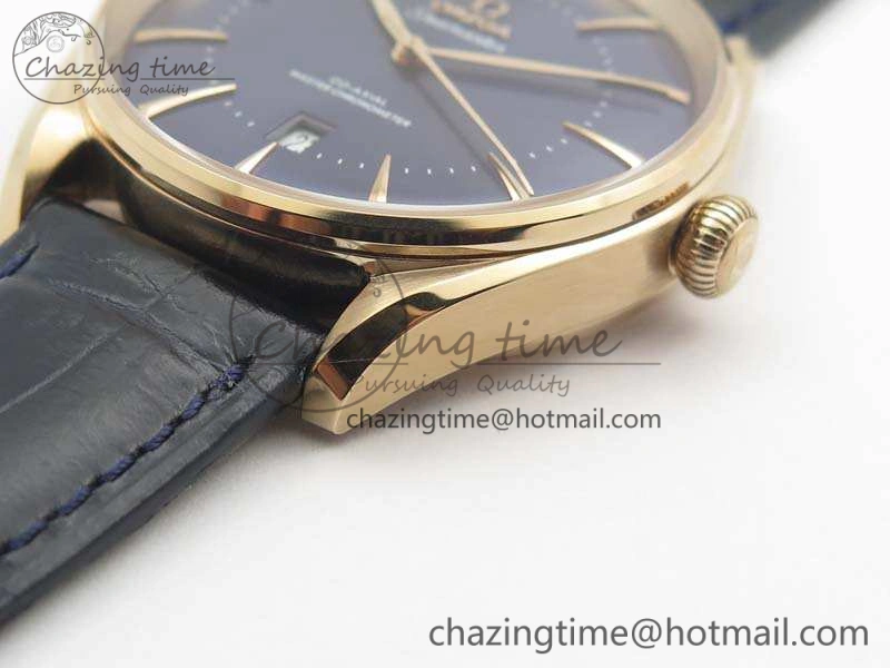 Seamaster Edizione Venezia RG Best Edition Blue Dial On Leather Strap A8800