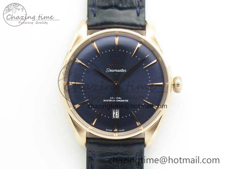 Seamaster Edizione Venezia RG Best Edition Blue Dial On Leather Strap A8800