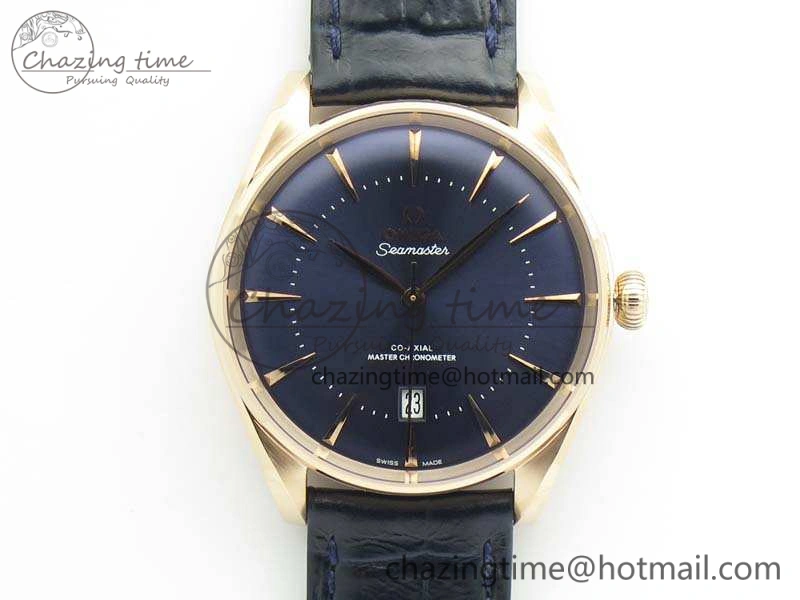 Seamaster Edizione Venezia RG Best Edition Blue Dial On Leather Strap A8800