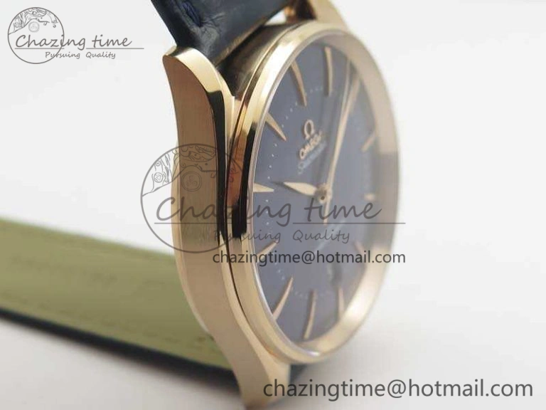 Seamaster Edizione Venezia RG Best Edition Blue Dial On Leather Strap A8800