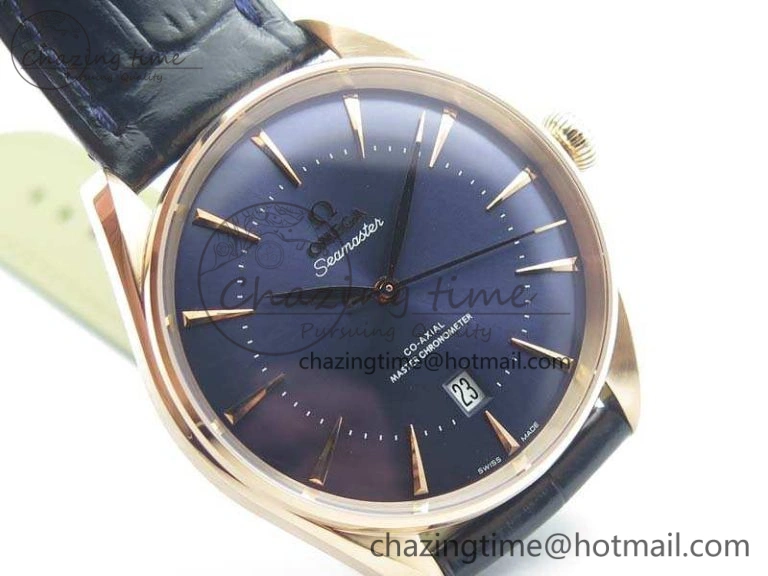 Seamaster Edizione Venezia RG Best Edition Blue Dial On Leather Strap A8800
