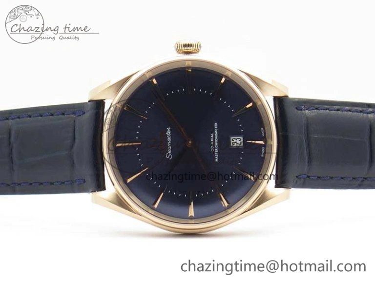 Seamaster Edizione Venezia RG Best Edition Blue Dial On Leather Strap A8800