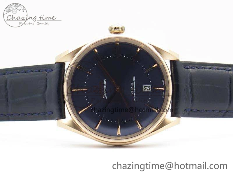 Seamaster Edizione Venezia RG Best Edition Blue Dial On Leather Strap A8800