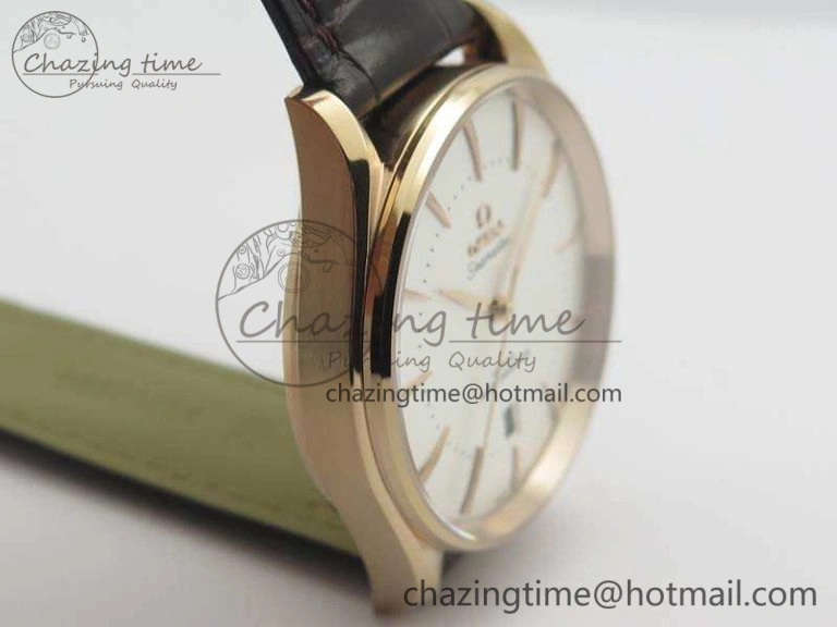 Seamaster Edizione Venezia RG Best Edition White Dial On Leather Strap A8800