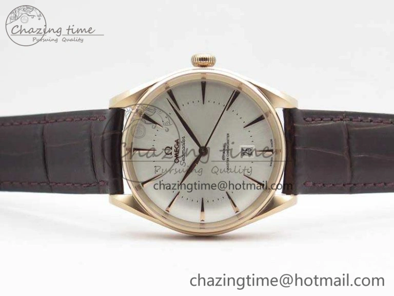Seamaster Edizione Venezia RG Best Edition White Dial On Leather Strap A8800