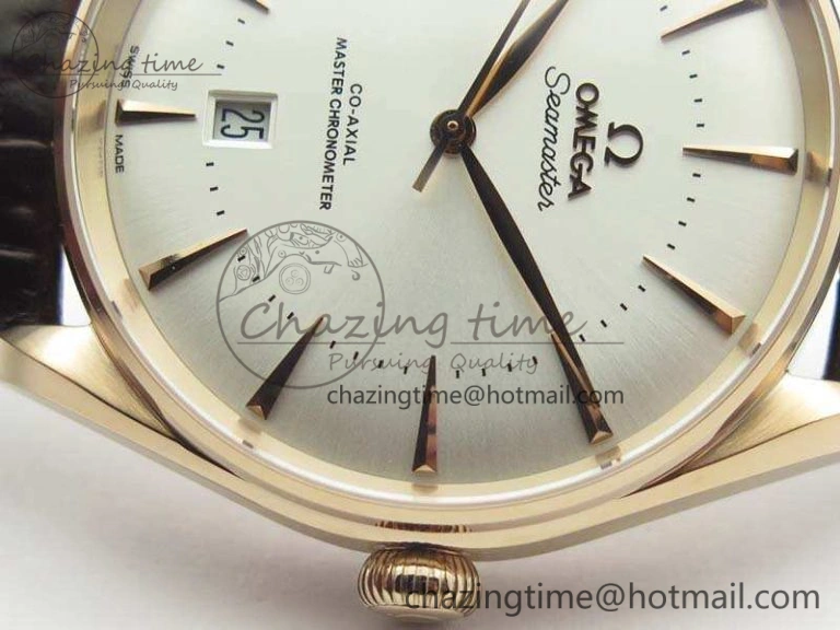 Seamaster Edizione Venezia RG Best Edition White Dial On Leather Strap A8800