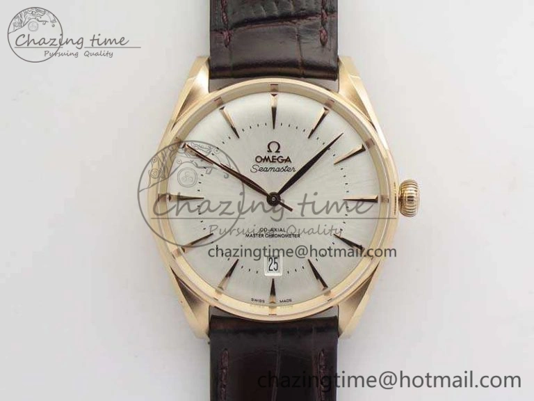 Seamaster Edizione Venezia RG Best Edition White Dial On Leather Strap A8800