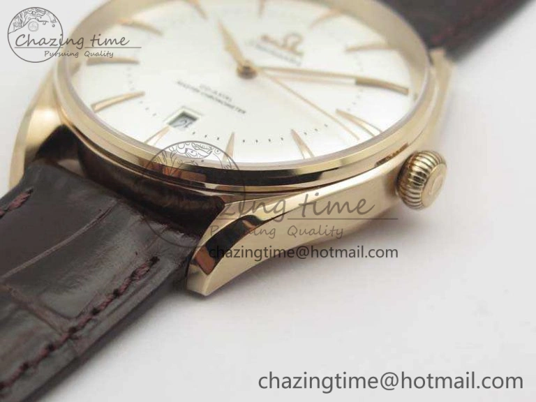 Seamaster Edizione Venezia RG Best Edition White Dial On Leather Strap A8800