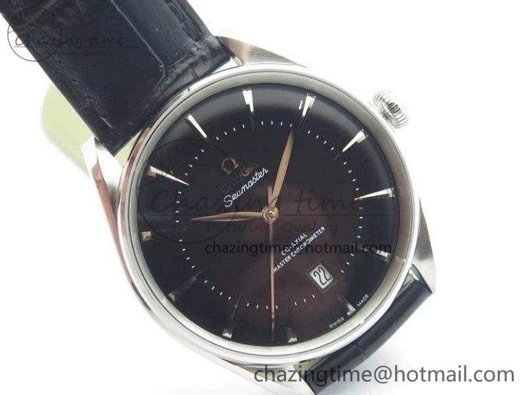 Seamaster Edizione Venezia SS Best Edition Black Dial On Leather Strap A8800