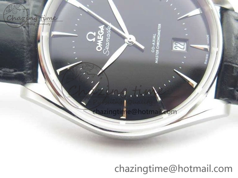 Seamaster Edizione Venezia SS Best Edition Black Dial On Leather Strap A8800