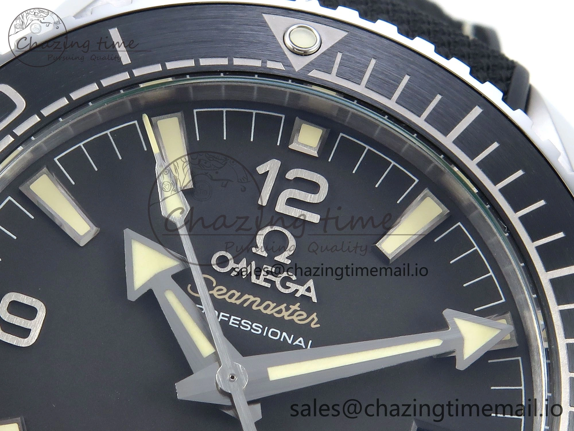 Seamaster Planet Ocean 600M 43.5mm SS SCF 1:1 Best Edition Black Bezel Black Dial on Black Rubber Strap A8900 Super Clone