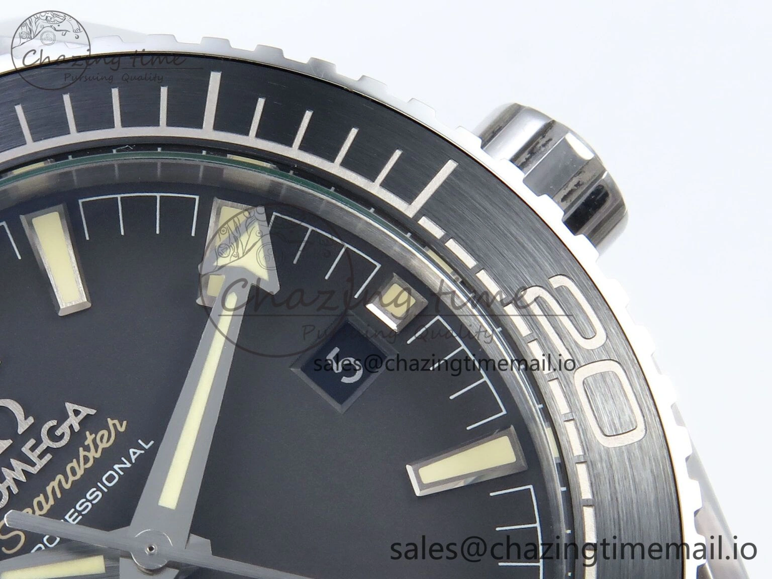 Seamaster Planet Ocean 600M 43.5mm SS SCF 1:1 Best Edition Black Bezel Black Dial on Black Rubber Strap A8900 Super Clone