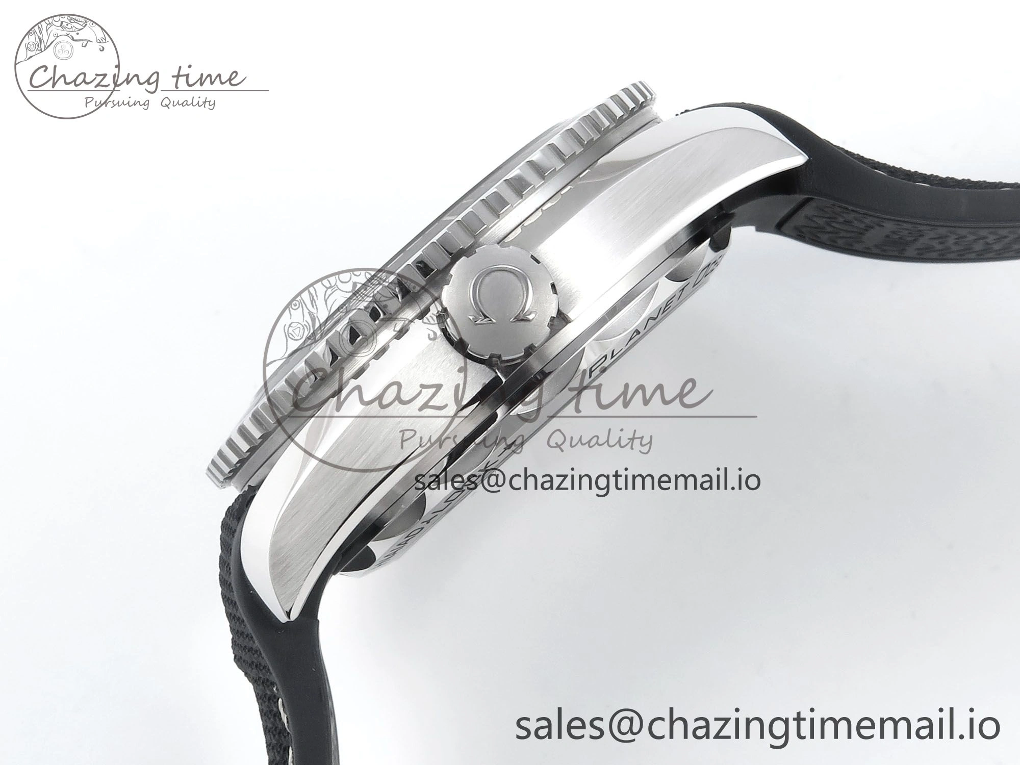 Seamaster Planet Ocean 600M 43.5mm SS SCF 1:1 Best Edition Black Bezel Black Dial on Black Rubber Strap A8900 Super Clone