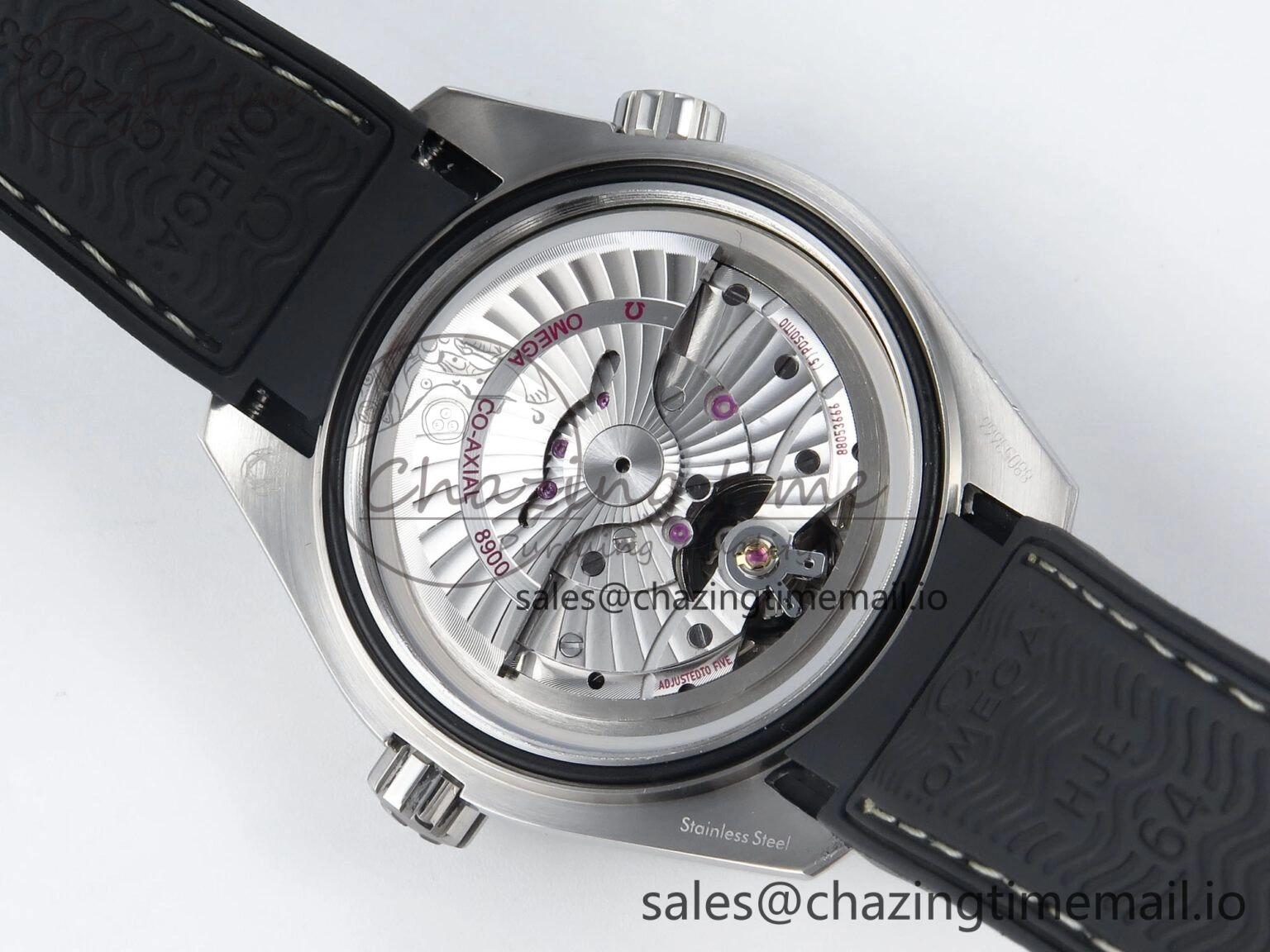 Seamaster Planet Ocean 600M 43.5mm SS SCF 1:1 Best Edition Black Bezel Black Dial on Black Rubber Strap A8900 Super Clone