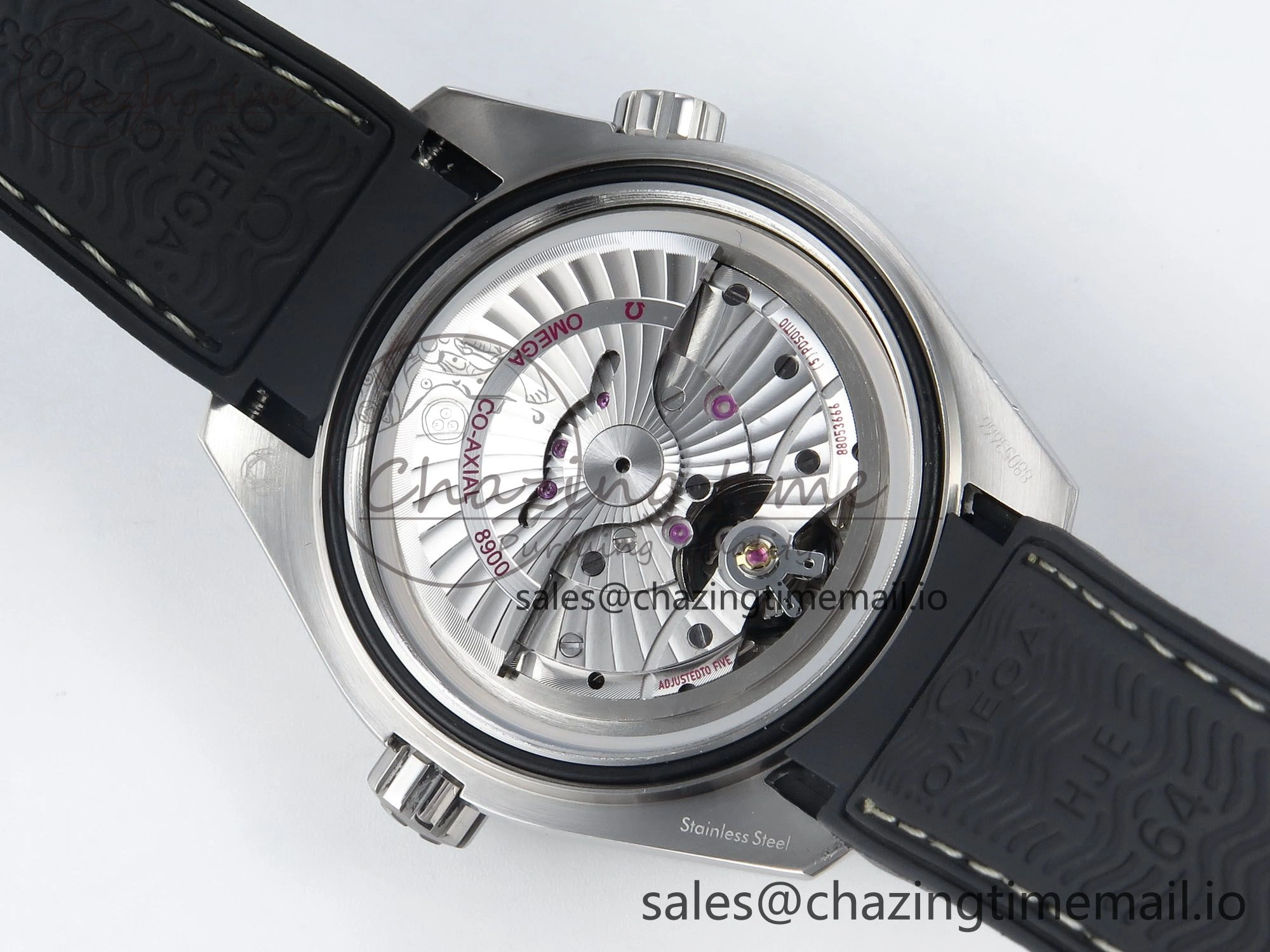 Seamaster Planet Ocean 600M 43.5mm SS SCF 1:1 Best Edition Black Bezel Black Dial on Black Rubber Strap A8900 Super Clone