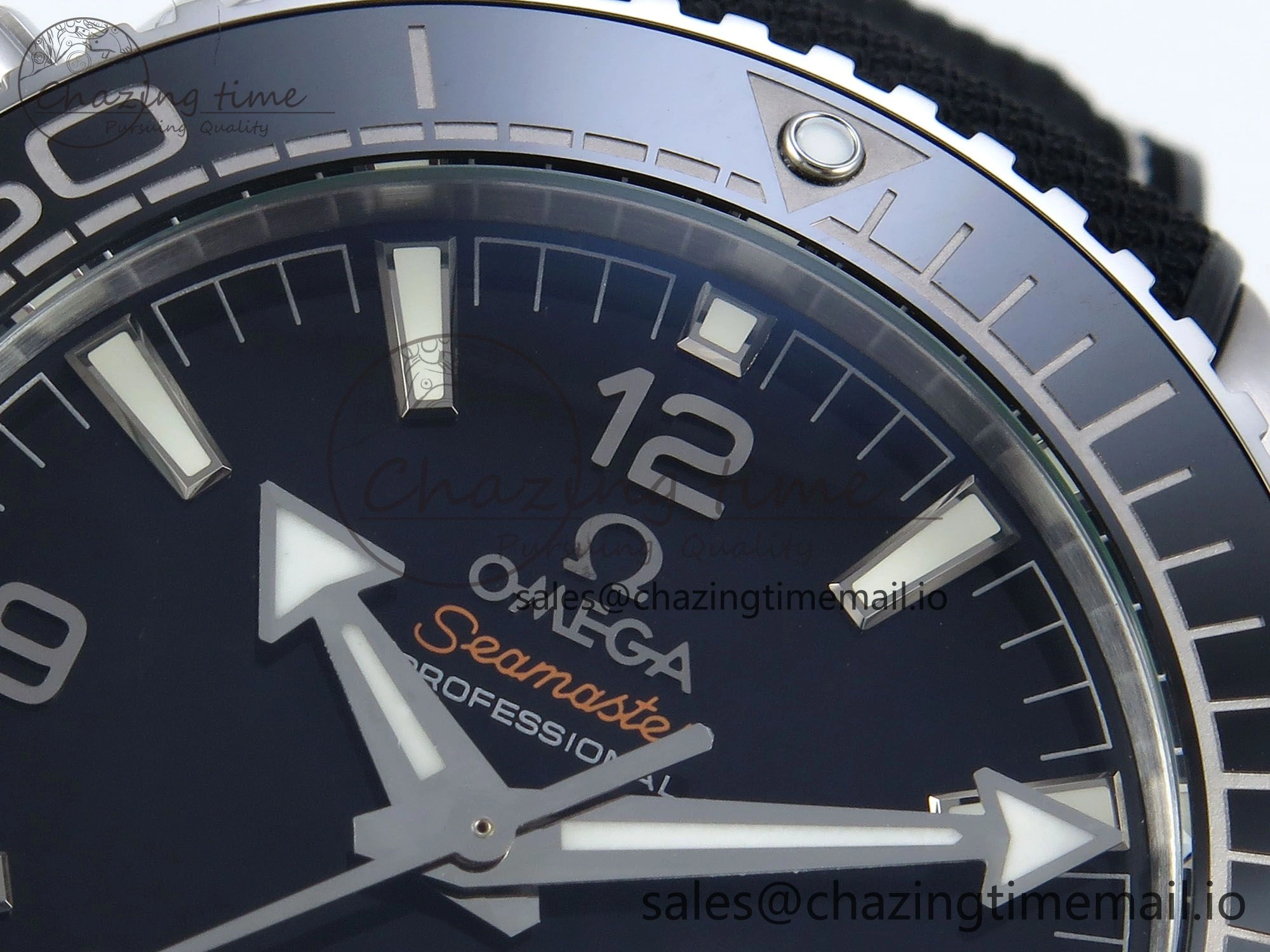 Seamaster Planet Ocean 600M 43.5mm SS SCF 1:1 Best Edition Black Bezel Black Dial on Black Rubber Strap A8900 Super Clone