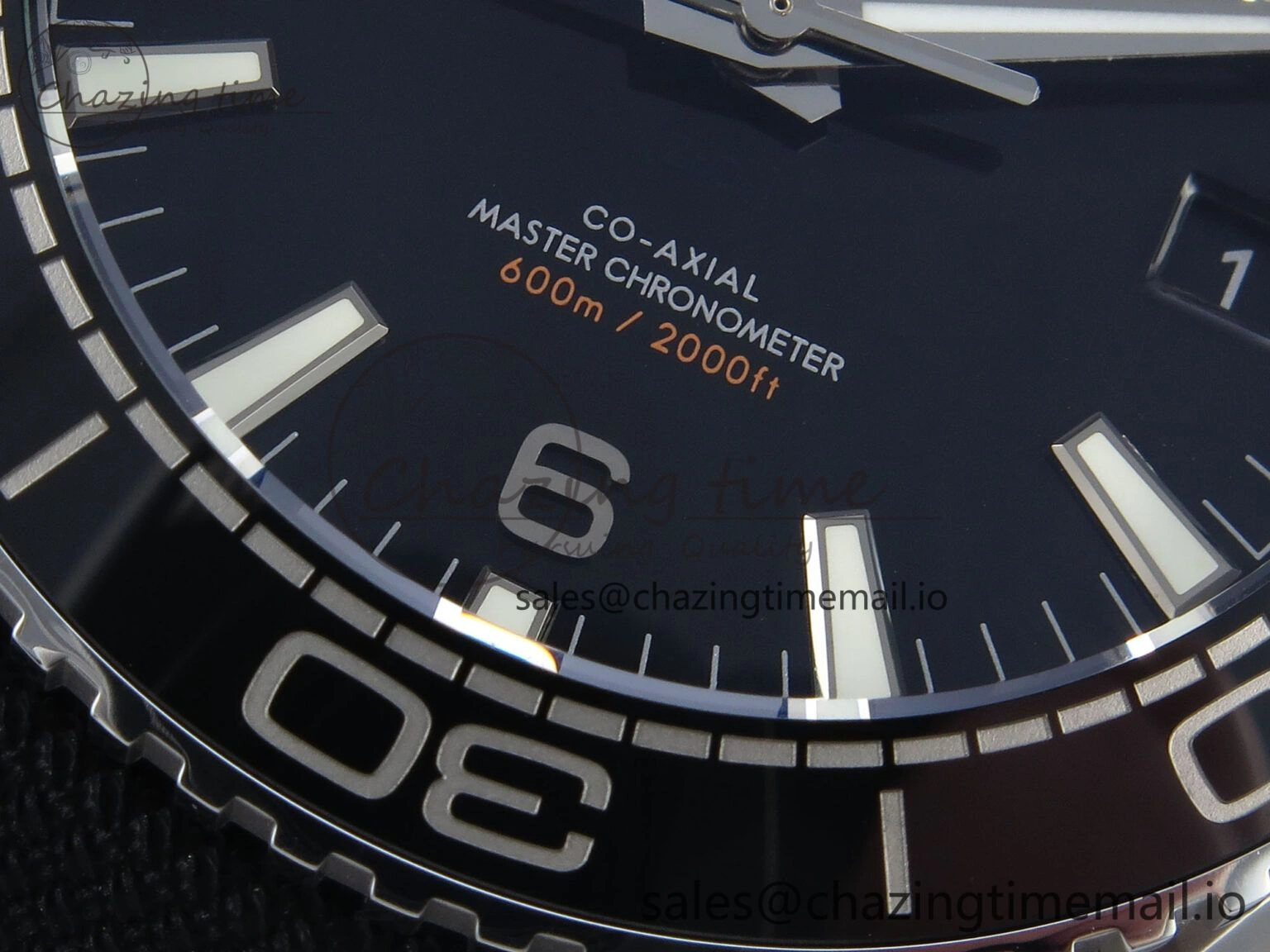 Seamaster Planet Ocean 600M 43.5mm SS SCF 1:1 Best Edition Black Bezel Black Dial on Black Rubber Strap A8900 Super Clone
