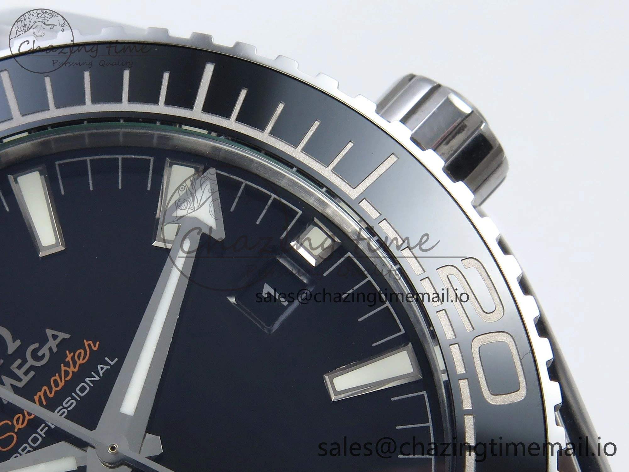Seamaster Planet Ocean 600M 43.5mm SS SCF 1:1 Best Edition Black Bezel Black Dial on Black Rubber Strap A8900 Super Clone