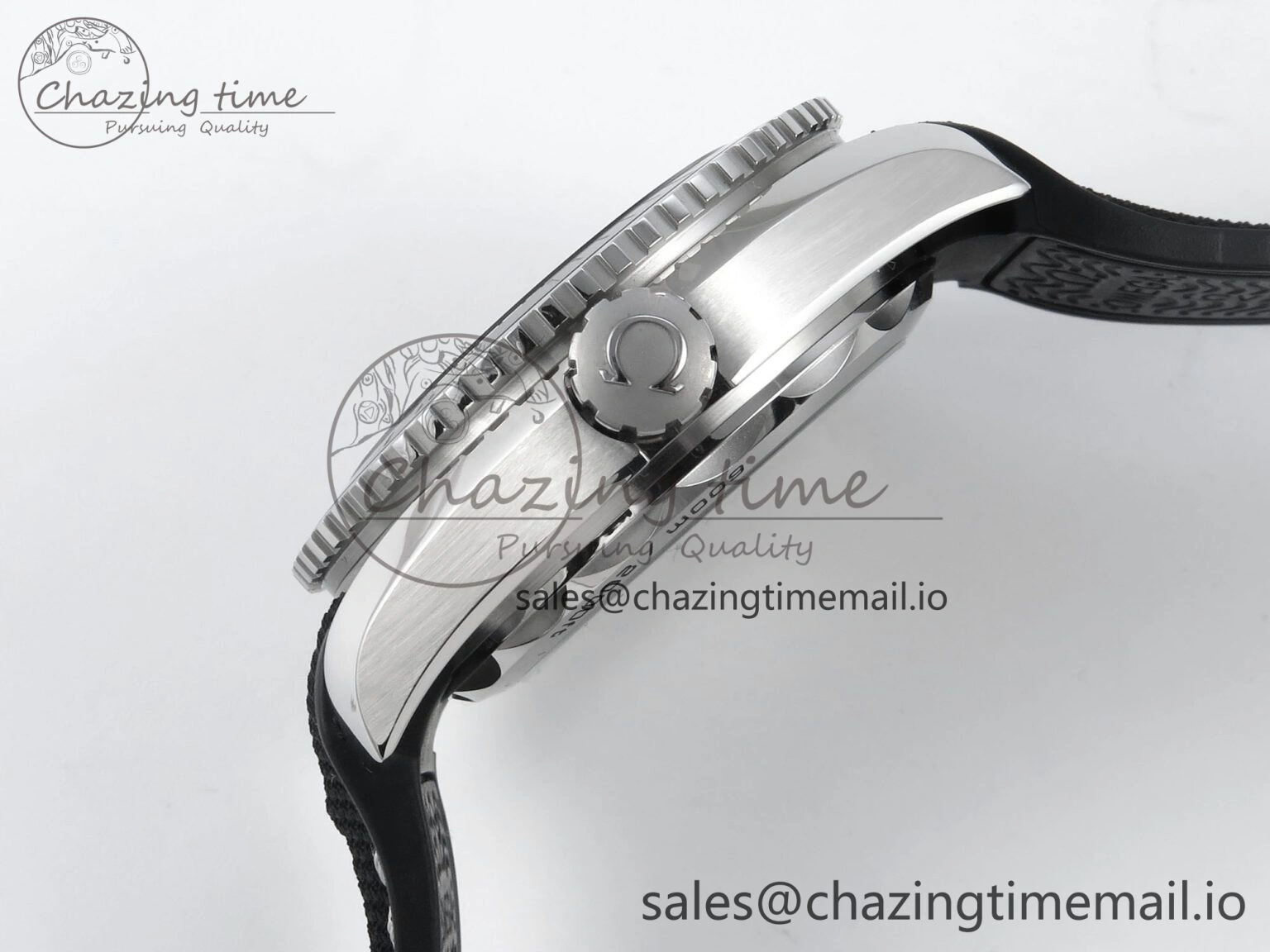 Seamaster Planet Ocean 600M 43.5mm SS SCF 1:1 Best Edition Black Bezel Black Dial on Black Rubber Strap A8900 Super Clone