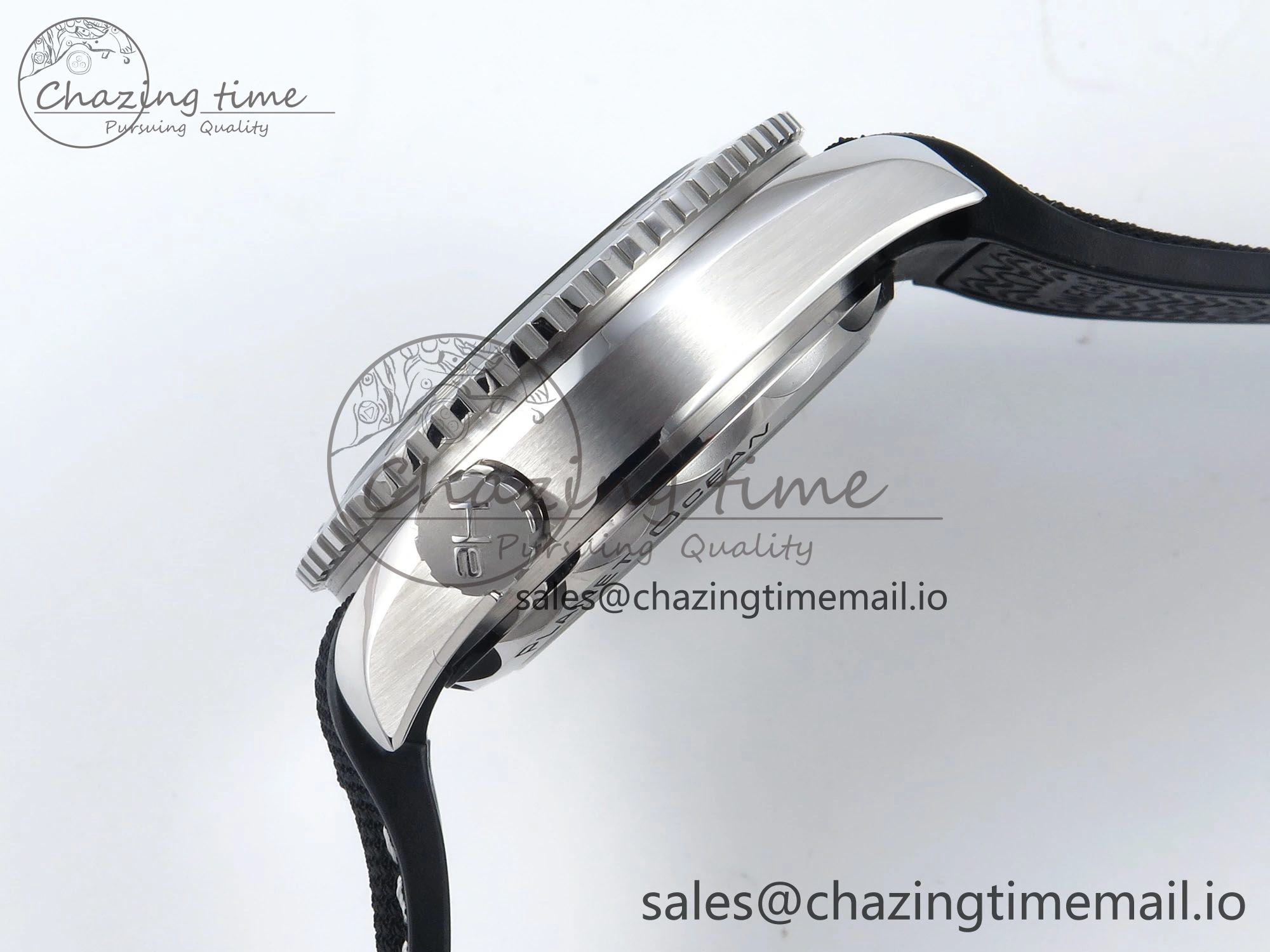 Seamaster Planet Ocean 600M 43.5mm SS SCF 1:1 Best Edition Black Bezel Black Dial on Black Rubber Strap A8900 Super Clone